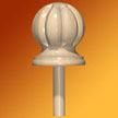 Ball Top Reeded Finial